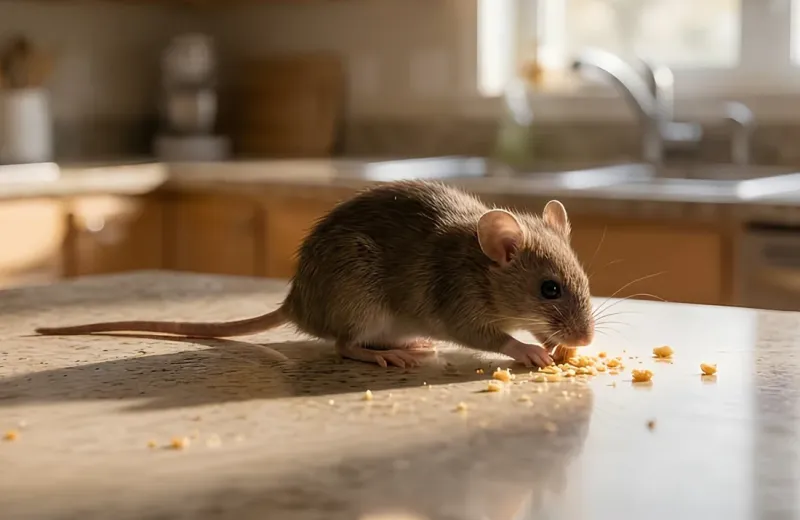 mouse on kitchen counter